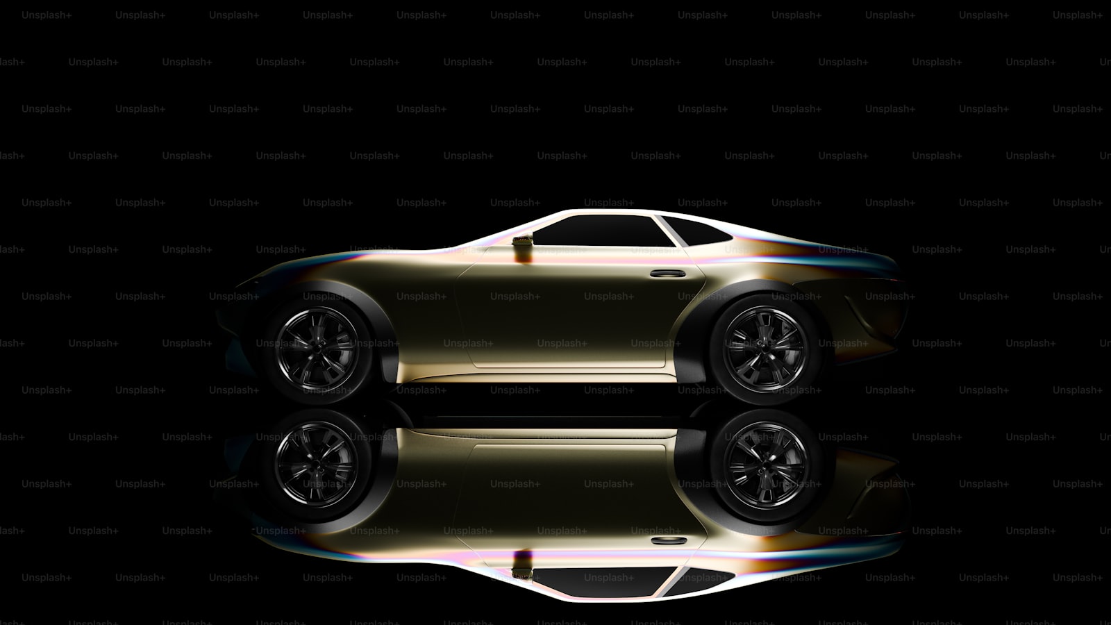 Bentley Continental GT, sculpted in gold light