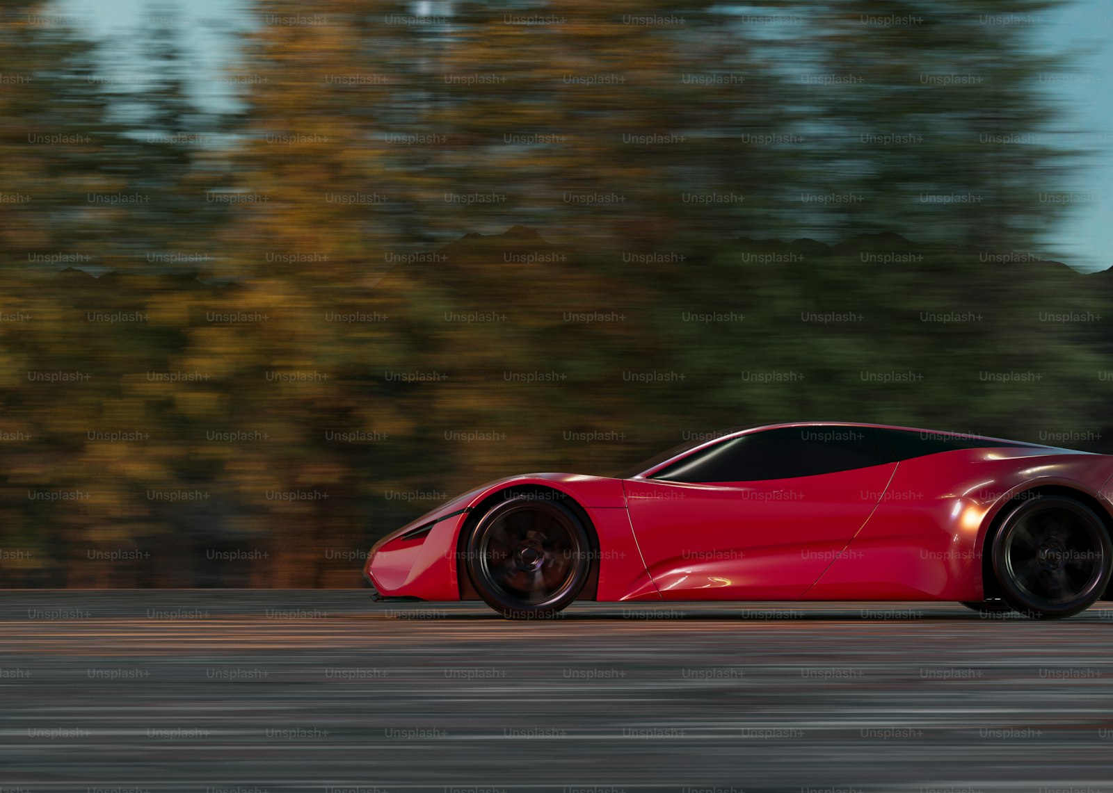 Ferrari, in racing red
